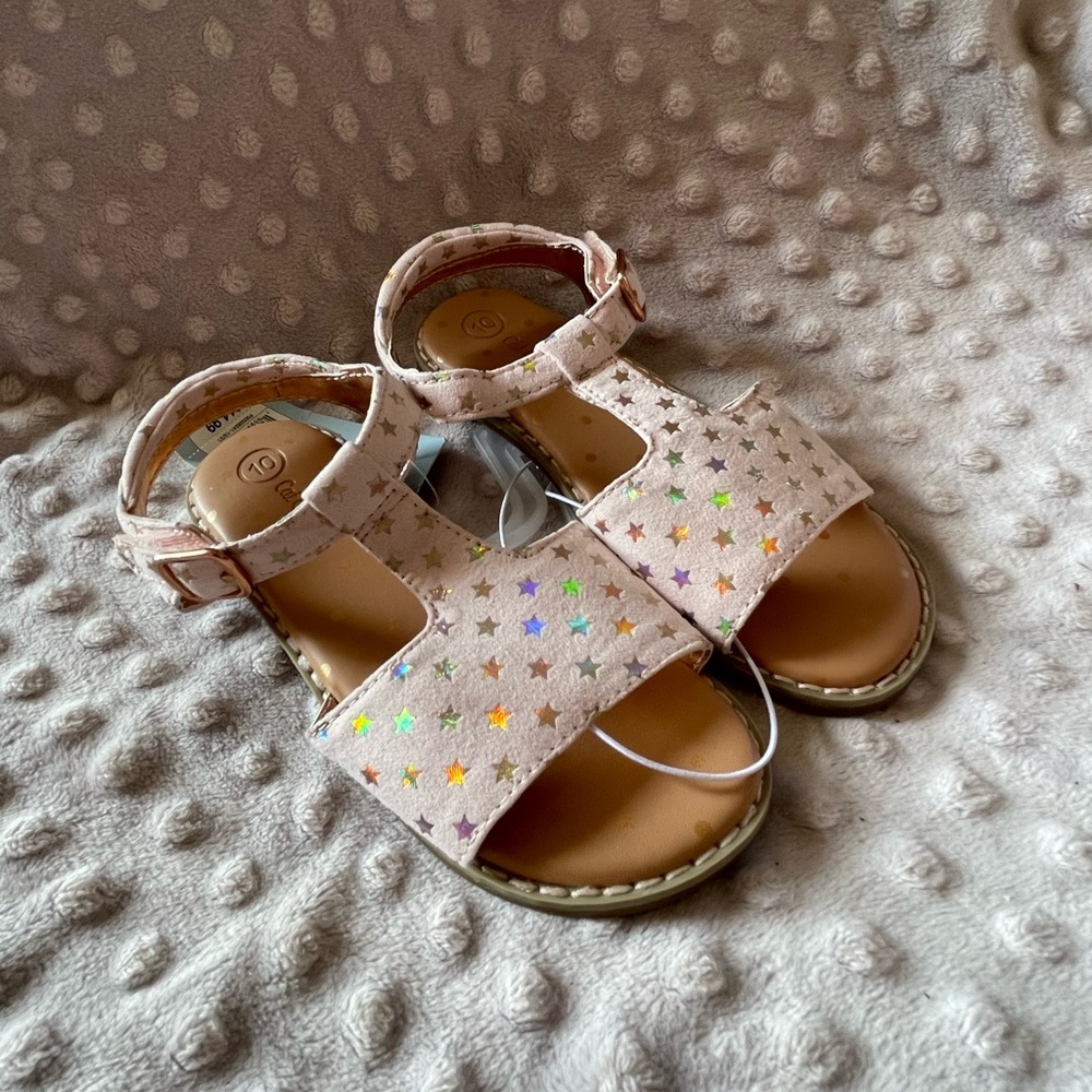 NWT Cat & Jack Sandals with Stars